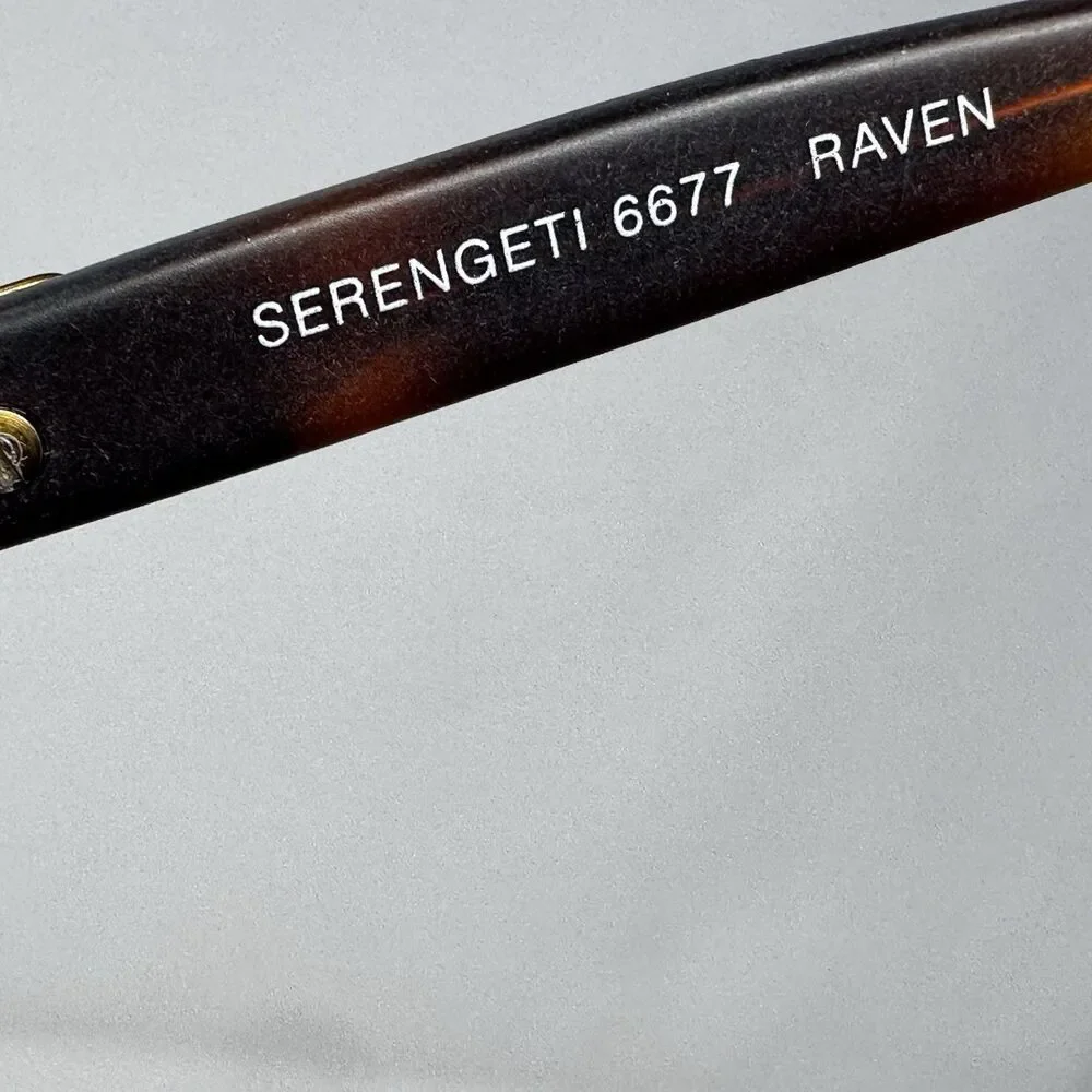 Vintage Serengeti Raven 6677 Bronze Tortoise Sunglass Frames 52-19-135 Italy